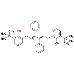 2,2'-{[(1S,2S)-1,2-Diphenyl-1,2-ethanediyl]bis(iminomethylene)}bis[6-(2-methyl-2-propanyl)phenol]结构式