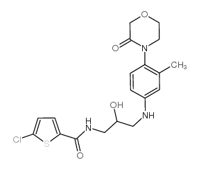 5-氯-N-[2-羟基-3-[[3-甲基-4-(3-氧代-4-吗啉基)苯基]氨在]丙基]-2-噻吩羰酰胺结构式