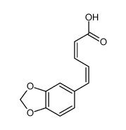 (2E,4Z)-5-(1,3-Benzodioxol-5-yl)-2,4-pentadienoic acid structure