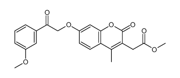 methyl 2-[7-[2-(3-methoxyphenyl)-2-oxoethoxy]-4-methyl-2-oxo-2H-3-chromenyl]acetate Structure