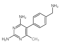 5-[4-(aminomethyl)phenyl]-6-methyl-pyrimidine-2,4-diamine structure