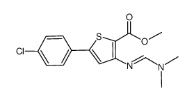 methyl 5-(4-chlorophenyl)-3-{[(1E)-(dimethylamino)methylidene]amino}-2-thiophenecarboxylate结构式