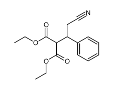 diethyl 2-(2-cyano-1-phenylethyl)malonate Structure