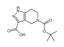 5-(叔丁氧基羰基)-4,5,6,7-四氢-1H-吡唑并[4,3-c]吡啶-3-羧酸结构式