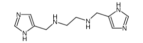 N,N'-bis(1H-imidazol-5-ylmethyl)ethane-1,2-diamine结构式