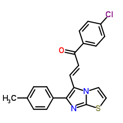 (E)-1-(4-CHLOROPHENYL)-3-[6-(4-METHYLPHENYL)IMIDAZO[2,1-B][1,3]THIAZOL-5-YL]-2-PROPEN-1-ONE结构式