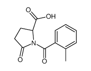 (2S)-1-(2-methylbenzoyl)-5-oxopyrrolidine-2-carboxylic acid结构式