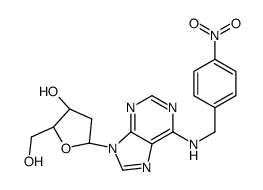 (2R,3S,5R)-2-(hydroxymethyl)-5-[6-[(4-nitrophenyl)methylamino]purin-9-yl]oxolan-3-ol Structure