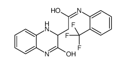 2-(3-oxo-2,4-dihydro-1H-quinoxalin-2-yl)-N-[2-(trifluoromethyl)phenyl]acetamide结构式