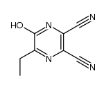 5-ethyl-6-hydroxypyrazine-2,3-dicarbonitrile结构式