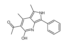 3-acetyl-4,5-dimethyl-7-phenyl-1,6-dihydropyrrolo[3,4-b]pyridin-2-one Structure