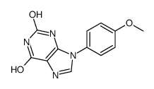 9-(4-methoxyphenyl)-3H-purine-2,6-dione Structure