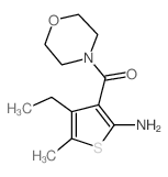 4-ethyl-5-methyl-3-(morpholin-4-ylcarbonyl)thiophen-2-amine(SALTDATA: FREE) Structure