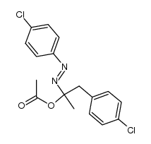 1-(4-chlorophenyl)-2-((4-chlorophenyl)diazenyl)propan-2-yl acetate结构式