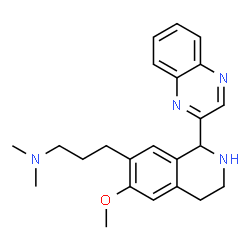 7-Isoquinolinepropanamine,1,2,3,4-tetrahydro-6-methoxy-N,N-dimethyl-1-(2-quinoxalinyl)-(9CI)结构式