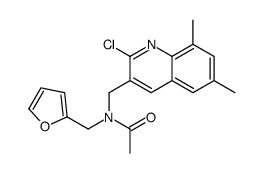 Acetamide, N-[(2-chloro-6,8-dimethyl-3-quinolinyl)methyl]-N-(2-furanylmethyl)- (9CI) structure