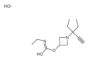 [1-(3-ethylpent-1-yn-3-yl)azetidin-1-ium-3-yl] N-ethylcarbamate,chloride Structure