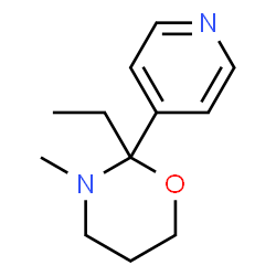 2H-1,3-Oxazine,2-ethyltetrahydro-3-methyl-2-(4-pyridinyl)-(9CI) Structure