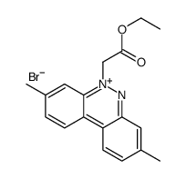 ethyl 2-(3,8-dimethylbenzo[c]cinnolin-5-ium-5-yl)acetate,bromide结构式