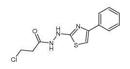 3-Chloropropanoic acid 2-(4-phenyl-2-thiazolyl)hydrazide Structure