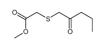 methyl 2-(2-oxopentylsulfanyl)acetate结构式