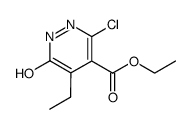 3-chloro-5-ethyl-6-oxo-1,6-dihydro-pyridazine-4-carboxylic acid ethyl ester结构式