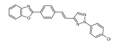 2-(4-{2-[2-(4-chloro-phenyl)-2H-[1,2,3]triazol-4-yl]-vinyl}-phenyl)-benzooxazole结构式