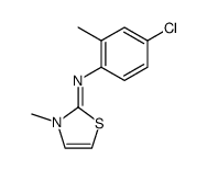 (4-chloro-2-methyl-phenyl)-(3-methyl-3H-thiazol-2-ylidene)-amine结构式