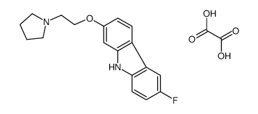 6-fluoro-2-(2-pyrrolidin-1-ylethoxy)-9H-carbazole,oxalic acid结构式