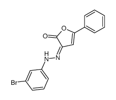 3-[(3-Bromo-phenyl)-hydrazono]-5-phenyl-3H-furan-2-one结构式