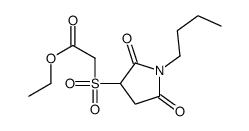 ethyl 2-(1-butyl-2,5-dioxopyrrolidin-3-yl)sulfonylacetate Structure