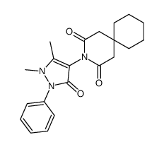 3-(1,5-dimethyl-3-oxo-2-phenyl-2,3-dihydro-1H-pyrazol-4-yl)-3-aza-spiro[5.5]undecane-2,4-dione结构式
