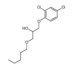 1-(2,4-dichlorophenoxy)-3-pentoxypropan-2-ol结构式