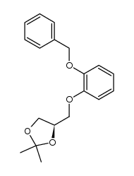 (R)-3-(2-benzyloxyphenoxy)-1,2-propanediol acetonide结构式