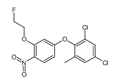 1,5-dichloro-2-[3-(2-fluoroethoxy)-4-nitrophenoxy]-3-methylbenzene结构式