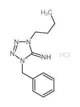 5H-Tetrazol-5-imine,1-butyl-1,4-dihydro-4-(phenylmethyl)-, hydrochloride (1:1)结构式