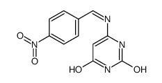 6-[(4-nitrophenyl)methylideneamino]-1H-pyrimidine-2,4-dione Structure