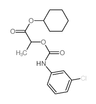 cyclohexyl 2-[(3-chlorophenyl)carbamoyloxy]propanoate结构式