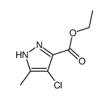Ethyl 4-chloro-5-methyl-1H-pyrazole-3-carboxylate结构式