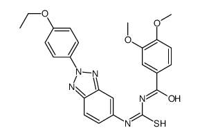 N-[[2-(4-ethoxyphenyl)benzotriazol-5-yl]carbamothioyl]-3,4-dimethoxybenzamide结构式