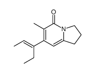 6-methyl-7-(pent-2-en-3-yl)-2,3-dihydroindolizin-5(1H)-one结构式