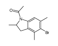 1-(5-bromo-2,4,6-trimethyl-2,3-dihydroindol-1-yl)ethanone Structure