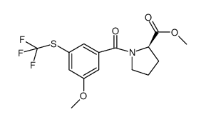 1-(3-methoxy-5-trifluoromethylthiobenzoyl)pyrrolidine-2R-carboxylic acid methyl ester结构式