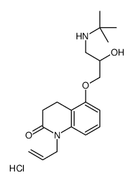 5-[3-(tert-butylamino)-2-hydroxypropoxy]-1-prop-2-enyl-3,4-dihydroquinolin-2-one,hydrochloride结构式