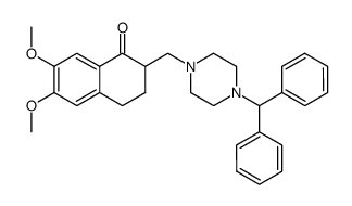 2-(4-benzhydryl-piperazin-1-ylmethyl)-6,7-dimethoxy-3,4-dihydro-2H-naphthalen-1-one结构式