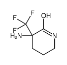 3-amino-3-(trifluoromethyl)piperidin-2-one结构式