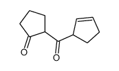 2-(cyclopent-2-ene-1-carbonyl)cyclopentan-1-one结构式