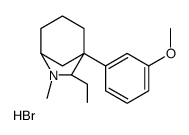 6-ethyl-5-(3-methoxyphenyl)-7-methyl-7-azoniabicyclo[3.2.1]octane,bromide Structure