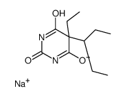 5-Ethyl-5-(1-ethylpropyl)-2-sodiooxy-4,6(1H,5H)-pyrimidinedione结构式