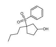 3-butyl-3-(phenylsulfonyl)cyclopentanol结构式